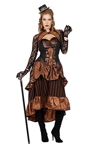 shoperama Steampunk Victoria Damen Kostüm Kleid Burning Man viktorianisch Industrial, Größe:38 von shoperama