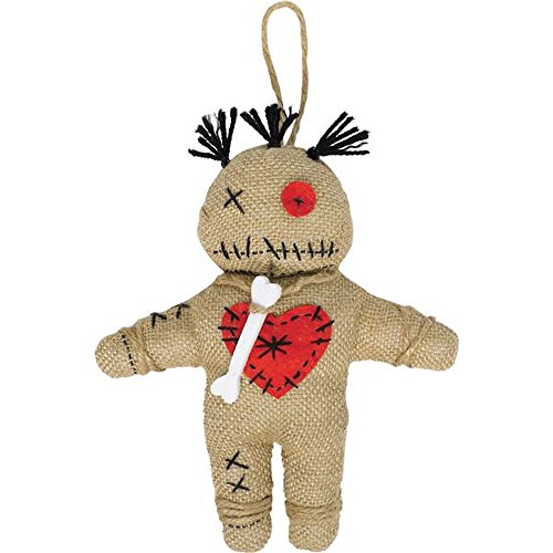 shoperama Voodoo Puppe aus Jute Priester Kostümzubehör Rache Ritual Magie Voodoopuppe von shoperama
