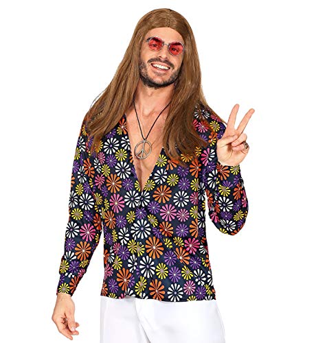 shoperama 70er Jahre Retro Herren Hemd mit Blumen Disco Hippie Kostüm Siebziger Schlager, Größe:XXL shoperama 70er Jahre Retro Herren Hemd mit Blumen Disco Hippie Kostüm Siebziger Schlager, Größe:XXL von shoperama