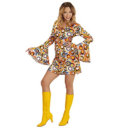 shoperama 70er Jahre Retro Kleid Bubbles Langarm Disco-Queen Damen-Kostüm Groovy Siebziger 70s Schlager Festival, Größe:L shoperama 70er Jahre Retro Kleid Bubbles Langarm Disco-Queen Damen-Kostüm Groovy Siebziger 70s Schlager Festival, Größe:L von shoperama