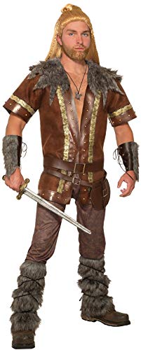 shoperama Braune Herren Jacke mit Kunstfell Kragen für Wikinger Krieger Mittelalter GOT Fantasy Cosplay shoperama Braune Herren Jacke mit Kunstfell Kragen für Wikinger Krieger Mittelalter GOT Fantasy Cosplay von shoperama