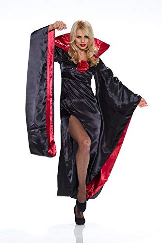 shoperama Damen-Kostüm Lady Dracula mit Fledermausärmeln Halloween Karneval Vampir, Größe:S/M von shoperama