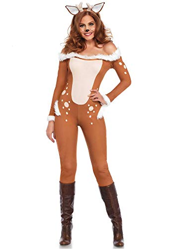 shoperama Darling Deer Bambi REH Damen Kostüm von Leg Avenue Overall Rehkitz Rentier Hirsch, Größe:L von shoperama