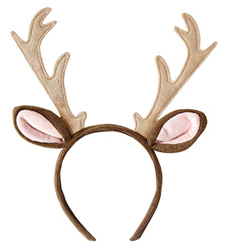 shoperama Flauschiger Stoff Haarreif mit Geweih und Ohren für Reh Rentier Bambi Hirsch Rehkitz Kitz Kostüm-Zubehör shoperama Flauschiger Stoff Haarreif mit Geweih und Ohren für Reh Rentier Bambi Hirsch Rehkitz Kitz Kostüm-Zubehör von shoperama
