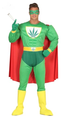 shoperama Herren-Kostüm Marihuana Hanf Superheld mit Muskeln Superhero Erwachsene JGA Karneval Junggesellenabschied, Größe:M shoperama Herren-Kostüm Marihuana Hanf Superheld mit Muskeln Superhero Erwachsene JGA Karneval Junggesellenabschied, Größe:M von shoperama