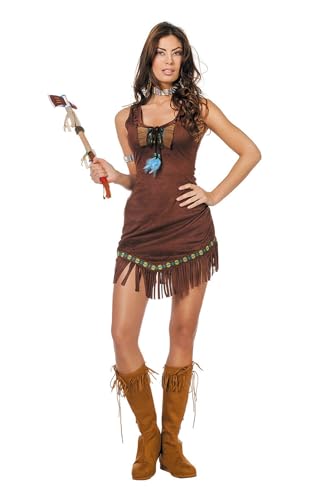 shoperama Indianerin Damen Kostüm in Wildleder Optik mit Perlen und Federn Erwachsene Squaw, Größe:42 shoperama Indianerin Damen Kostüm in Wildleder Optik mit Perlen und Federn Erwachsene Squaw, Größe:42 von shoperama