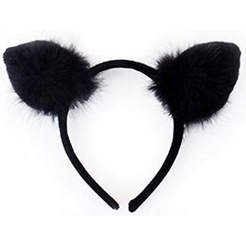 shoperama Katzen-Ohren Schwarz Plüsch und Federn Kostüm-Accessoire shoperama Katzen-Ohren Schwarz Plüsch und Federn Kostüm-Accessoire von shoperama