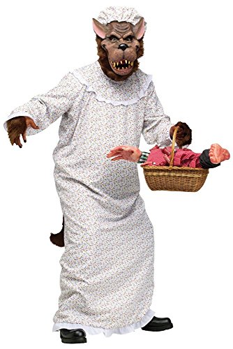 shoperama Lustiges Herren-Kostüm Großer Böser Wolf Großmutter Rotkäppchens Oma Halloween, Größe:2XL-3XL shoperama Lustiges Herren-Kostüm Großer Böser Wolf Großmutter Rotkäppchens Oma Halloween, Größe:2XL-3XL von shoperama