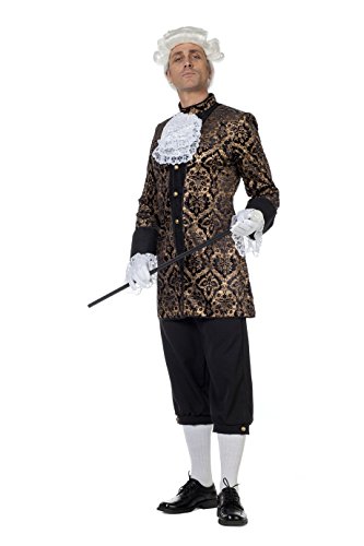 shoperama Marquis Louis Herren Barock Rokoko Kostüm Schwarz/Gold Samt Anzug GRAF König Adliger Edelmann französisch de Sade, Größe:50 shoperama Marquis Louis Herren Barock Rokoko Kostüm Schwarz/Gold Samt Anzug GRAF König Adliger Edelmann französisch de Sade, Größe:50 von shoperama