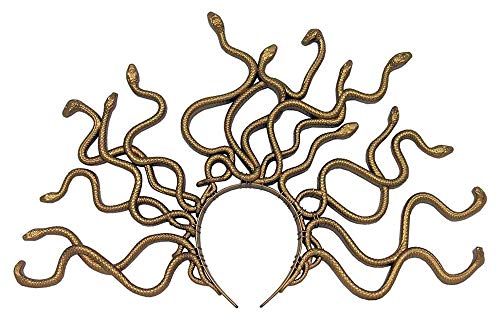 shoperama Medusa Schlangen Kopfschmuck Gold Kostüm-Zubehör Tiara Krone Kopfbügel griechische Mythologie shoperama Medusa Schlangen Kopfschmuck Gold Kostüm-Zubehör Tiara Krone Kopfbügel griechische Mythologie von shoperama