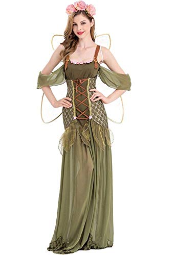 shoperama Zauberhafte Waldelfe Damen Kostüm mit Flügeln Fee Pixie Tinkerbell Elfe GOT Mittelalter, Größe:L shoperama Zauberhafte Waldelfe Damen Kostüm mit Flügeln Fee Pixie Tinkerbell Elfe GOT Mittelalter, Größe:L von shoperama