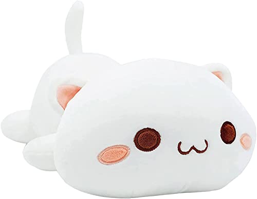 shownicer Plüschtier Flauschiges Stofftier Kawaii Katze 65cm, Kuscheltier Ausgestopftes Tier Plüschkissen Spielzeug Geschenk gefüllt für Kinder Mädchen Jungen, Schmusetier für Kuscheltierliebhaber von shownicer