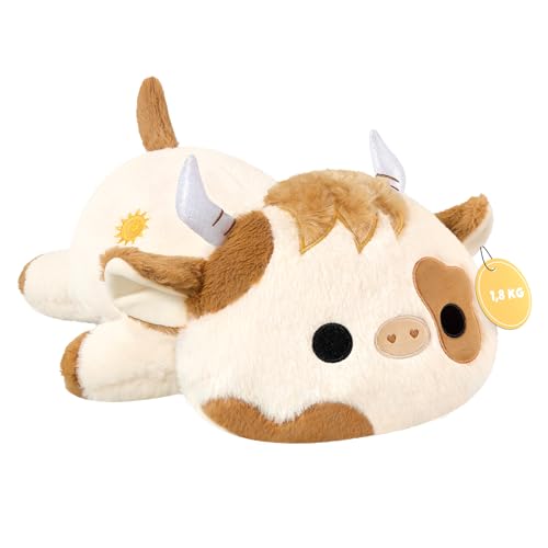 shownicer Gewichtstiere Hochlandkuh 1,8 KG Gewichtetes Kuscheltier Kuh Stofftier Großes Plüschtier Kawaii Hochlandrind Plüsch Kissen Spielzeug Wurfkissen Geschenk für Erwachsene Kinder 3+ Jahre shownicer Gewichtstiere Hochlandkuh 1,8 KG Gewichtetes Kuscheltier Kuh Stofftier Großes Plüschtier Kawaii Hochlandrind Plüsch Kissen Spielzeug Wurfkissen Geschenk für Erwachsene Kinder 3+ Jahre von shownicer