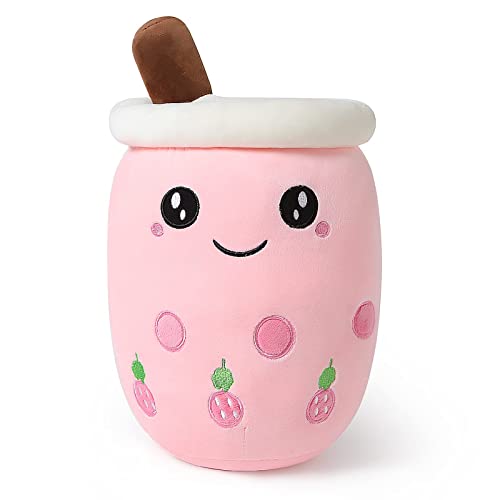 shownicer Plüschtier Boba Tea Kuscheltier Stofftier Kawaii Bubble Tea Plüsch, Plüschkissen Spielzeug, Milchtee Teetasse Kissen Puppe Wurfkissen, Schmusetier Geschenk für Kinder Mädchen Jungen von shownicer