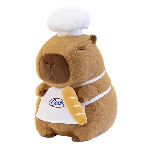 shownicer Plüschtier Capybara Kuscheltier Stofftier Kawaii Capybara Plüsch Kissen Spielzeug Geschenk für Erwachsene Kinder 3+ Jahre (Koch, 35cm) von shownicer