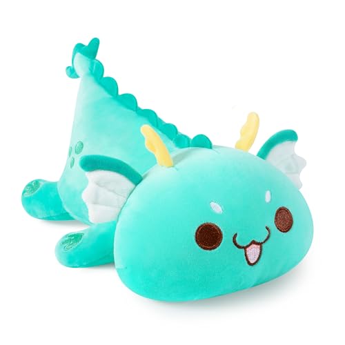 shownicer Plüschtier Drache Kuscheltier Stofftier Kawaii Drache Plüsch Kissen Spielzeug Dragon Plüsch Wurfkissen Geschenk für Kinder Mädchen 12+ Jahre (Blau, 25cm) von shownicer