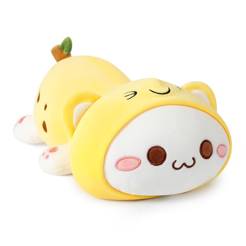 shownicer Plüschtier Katze Banane Kuscheltier Stofftier Kawaii Katze Plüsch, Banane Plüschkissen Spielzeug, Katze Wurfkissen, Schmusetier Geschenk für Kinder Mädchen 12+ Jahre (Banane, 30cm) von shownicer