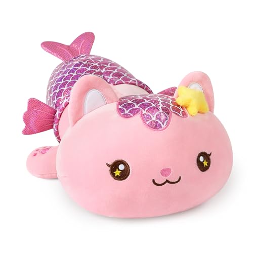 shownicer Plüschtier Katze Meerjungfrau Kuscheltier Stofftier Kawaii Katze Plüsch Kätzchen Plüschkissen Spielzeug Wurfkissen Schmusetier Geschenk für Kinder Mädchen 12+ Jahre (Rosa Meerjungfrau, 30cm) shownicer Plüschtier Katze Meerjungfrau Kuscheltier Stofftier Kawaii Katze Plüsch Kätzchen Plüschkissen Spielzeug Wurfkissen Schmusetier Geschenk für Kinder Mädchen 12+ Jahre (Rosa Meerjungfrau, 30cm) von shownicer