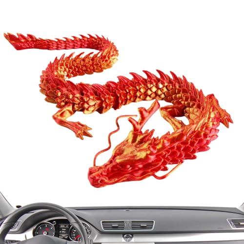 3D Gedruckter Drache, Artikulierter Kristalldrache Drachen Figuren, Dekorationen Zum Jahr Des Drachen 2024, Realistische Bewegliche Drachen Modell Figuren, Für Autos, Büros, Häuser Und Aquarien von shpuuyy