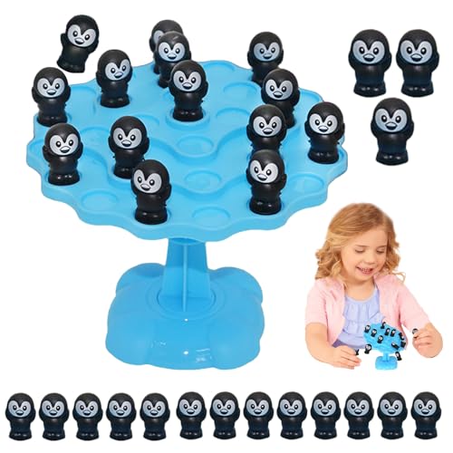 shpuuyy Balance Spiel - Pinguin Turmspiel - Interaktives Lernspielzeug Mit Wippplatte Für Vorschulkinder Zu Hause Und Unterwegs von shpuuyy