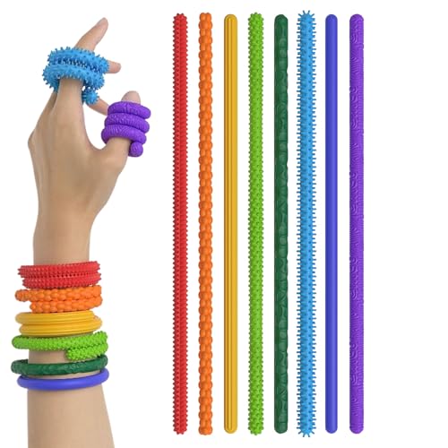 shpuuyy Dehnbares Fidgetspielzeug | Strukturierte Dehnbare Sinnesstimulierende Fidget Spielzeuge Gegen Stress - 8 Teile Feinmotorik Entwicklung Stressabbau Aktivität Für Vielseitige Einsätze shpuuyy Dehnbares Fidgetspielzeug | Strukturierte Dehnbare Sinnesstimulierende Fidget Spielzeuge Gegen Stress - 8 Teile Feinmotorik Entwicklung Stressabbau Aktivität Für Vielseitige Einsätze von shpuuyy