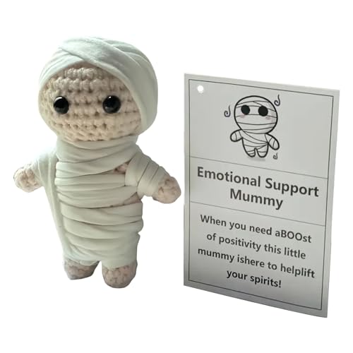 shpuuyy Motivierende Häkeltiere | Handgefertigte Strickpuppe Zum Drücken | Niedliches Geschenk Mit Motivationskarte Für Halloween Frauen Valentinstag Geburtstag Abschluss Lehrer von shpuuyy
