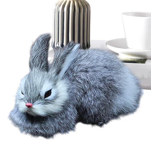 shpuuyy Plüsch Hase Puppe - Realistische Plüschfigur Tischdekoration | Weicher Schlafbegleiter, Kuscheltier für Wohnzimmer Bett Kinderzimmer Schlafzimmer Arbeitszimmer Couch Sofa von shpuuyy