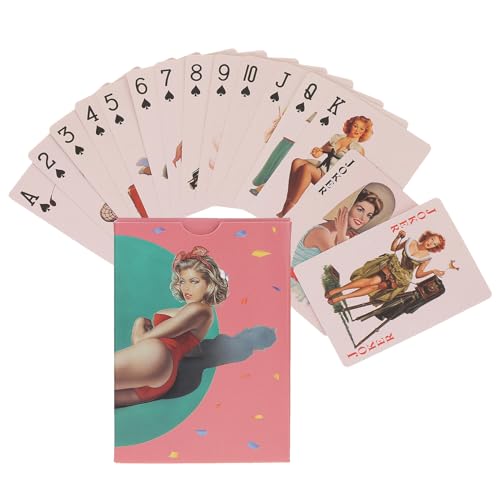 shpuuyy Retro Spielkartenset - Retro Bridge Spielkarten - Sammelbares Tischspiel Für Herrenrunde Partys Veranstaltungen Reise von shpuuyy