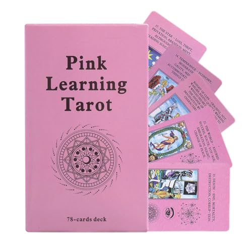 shpuuyy Rosa Tarotkarten - Anfänger-Spielkarten mit Anleitung,Leichtes Lernspiel Zubehör für Erwachsene und Freunde shpuuyy Rosa Tarotkarten - Anfänger-Spielkarten mit Anleitung,Leichtes Lernspiel Zubehör für Erwachsene und Freunde von shpuuyy