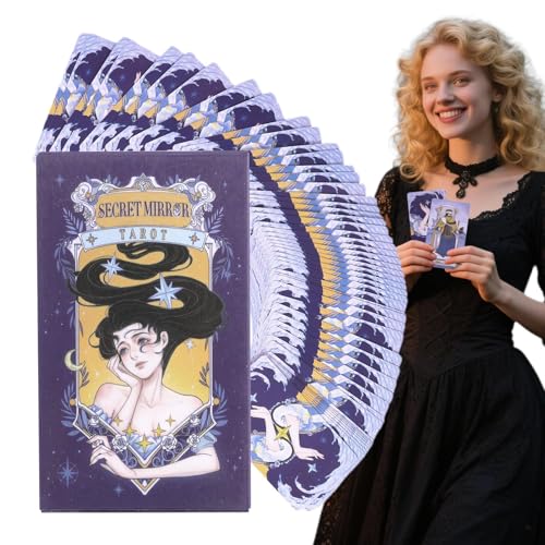 shpuuyy Tarot Karten Set | Tarotkarten Mit Bedeutungen Aufgedruckt - 78 Karten Orakel & Spirituelles Buch Zum Wahrsagen Und Astrologie von shpuuyy