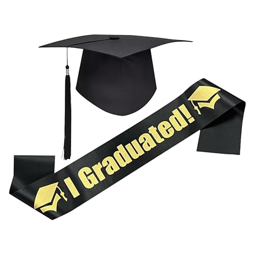 shuhauk 2025 Graduation Hut Cap Set, Graduation Hut mit Schärpe, Student Mortarboard Graduated Supplies, Bachelor Cap für High School University Zeremonie shuhauk 2025 Graduation Hut Cap Set, Graduation Hut mit Schärpe, Student Mortarboard Graduated Supplies, Bachelor Cap für High School University Zeremonie von shuhauk
