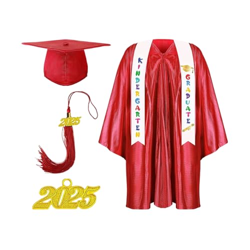 shuhauk Abschlusskleid und Kappe für Kinder, mit Quaste, Grundschule, Kindergarten, Vorschule, Abschlusskleid + Hut + Schärpe, mehrfarbig, gestrickt, Junggesellenabschied, Anzug für kleine und shuhauk Abschlusskleid und Kappe für Kinder, mit Quaste, Grundschule, Kindergarten, Vorschule, Abschlusskleid + Hut + Schärpe, mehrfarbig, gestrickt, Junggesellenabschied, Anzug für kleine und von shuhauk