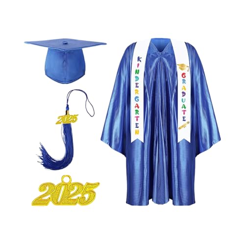 shuhauk Abschlusskleid und Kappe für Kinder, mit Quaste, Grundschule, Kindergarten, Vorschule, Abschlusskleid + Hut + Schärpe, mehrfarbig, gestrickt, Junggesellenabschied, Anzug für kleine und shuhauk Abschlusskleid und Kappe für Kinder, mit Quaste, Grundschule, Kindergarten, Vorschule, Abschlusskleid + Hut + Schärpe, mehrfarbig, gestrickt, Junggesellenabschied, Anzug für kleine und von shuhauk