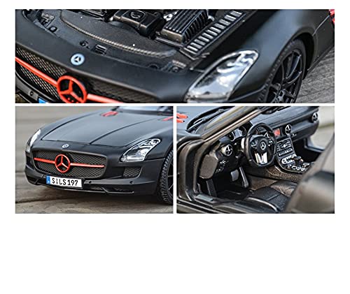 1 18 für SLS AMG Sportwagen Legierung Diecast Spielzeugauto Modell Sound und Licht für Jungen Geschenksammlung(Rot) von shuishuicui