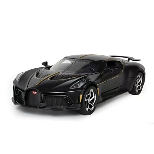 1 24 für Bugatti Sound of Night Legierung Automodell Spielzeug Herrenkollektion Gedenkgeschenk Dekoration 20CM(Black) von shuishuicui