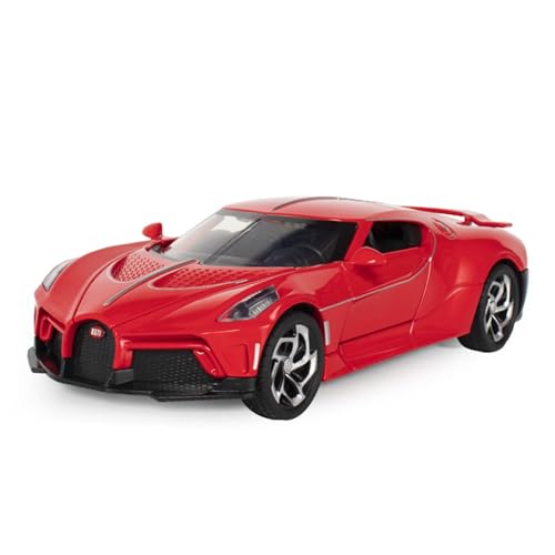 1 24 für Bugatti Sound of Night Legierung Automodell Spielzeug Herrenkollektion Gedenkgeschenk Dekoration 20CM(Red) von shuishuicui