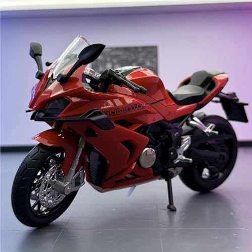shuishuicui 1/12 für Qianjiang 600RS Legierung Motorrad Modell Spielzeug 17cm Dekorationen Schreibtisch Männer Jungen Die Sammlung von Gedenk(Red) von shuishuicui