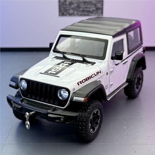shuishuicui 1/24 für Jeep Wrangler SUV Legierung Automodell Herrenspielzeug 8" Dekorative Sammlung Display Schreibtisch für Jungen Geschenke(White) von shuishuicui