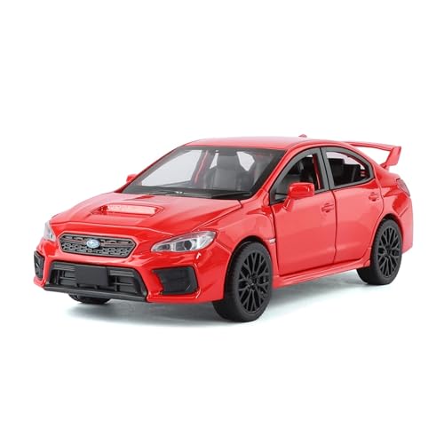 shuishuicui 1/30 für Subaru WRX STI Rennwagen Legierung Auto Modell Spielzeug Sammlung 6 Zoll Dekorative Schreibtisch Junge Geschenk Gedenken(Red) von shuishuicui
