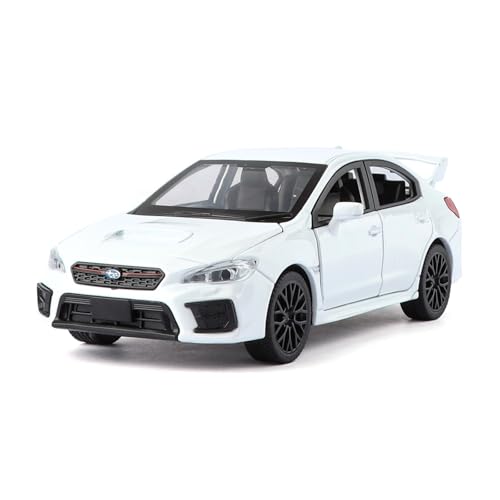 shuishuicui 1/30 für Subaru WRX STI Rennwagen Legierung Auto Modell Spielzeug Sammlung 6 Zoll Dekorative Schreibtisch Junge Geschenk Gedenken(White) von shuishuicui