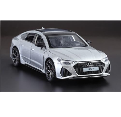 shuishuicui 1/32 für Audi RS7 Legierung Automodell 6 "Dekorative Schreibtischsammlung Männer und Frauen Simulation Spielzeug Geschenk(Silver) von shuishuicui