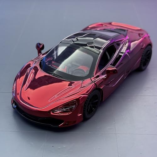 shuishuicui 1/32 für McLaren 720S Plating Version Legierung Auto Modell Spielzeug 6 Zoll Dekorative Sammlung Graduierung Schreibtisch Männer Jungen(Red) von shuishuicui