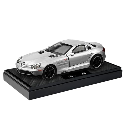 shuishuicui 1/32 für Mercedes Benz SLR Legierung Auto Modell Spielzeug Ornament Büro Schreibtisch Sammlung Geschenk In Erinnerung An Männlichen Jungen(Silver) von shuishuicui