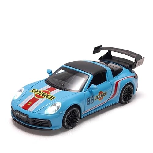 shuishuicui 1/32 für Porsche Martini Automodell Legierung Sportwagen Cabrio Edition Spielzeug Jungen Dekoriert Schreibtisch Sammlung Gedenk 15CM(Blue) von shuishuicui