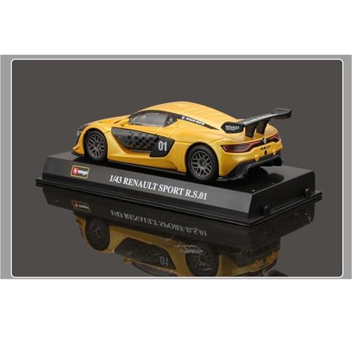shuishuicui 1/43 für Renault Sport RS 01 Legierung Automodell Open Cover Edition Dekorative Schreibtischsammlung Gedenkspielzeug für Männer 13CM(Metallic) von shuishuicui