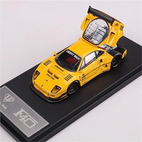 shuishuicui 1/64 für Ferrari Supercar F40 LBWK Open Cover Edition Hochwertiges Legierungsautomodell Erwachsene Dekoration Männer Spielzeugsammlung Geschenk 7CM(Yellow) von shuishuicui