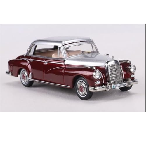 shuishuicui 1/64 für Mercedes-Benz 300D Cabrio Oldtimer Legierung Automodell Spielzeug für Erwachsene für Jungen Sammlung Ornamente Schreibtisch Souvenirs(Red) von shuishuicui
