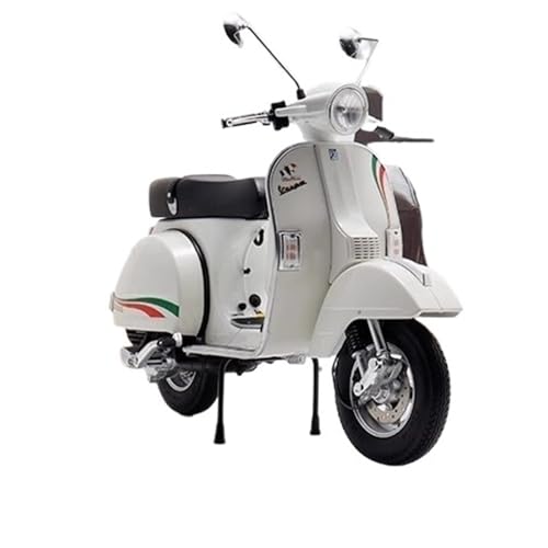 shuishuicui 1 10 für Vespa PX125/150 Legierung Motorrad Modell Simulation Spielzeug 7 Zoll Herren Schreibtisch Display Sammlung Graduate Day(White) von shuishuicui