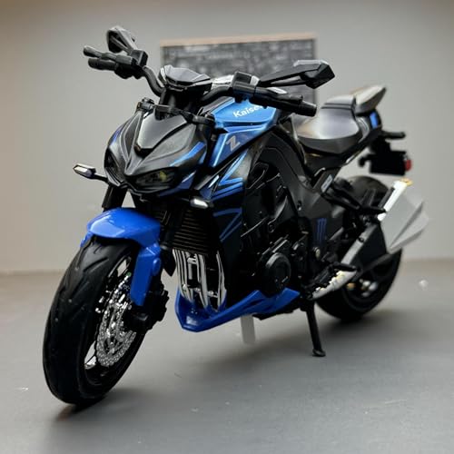 shuishuicui 1 12 Für Kawasaki Z1000 Legierung Motorrad Legierung Auto Modell Spielzeug Silber Ornamente Desktop Sammlung Memorial Männlich 22CM(Blue) von shuishuicui