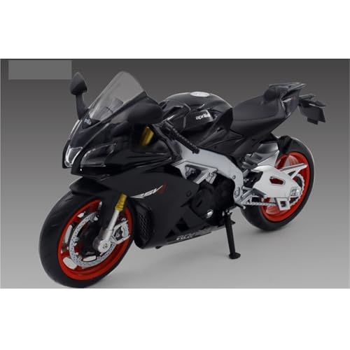 shuishuicui 1 12 für Apulia RSV4 Legierung Motorrad Modell Sammlung Männer Jungen Miniatur Spielzeug Sammlung Memorial Dekoration 17CM(Black) von shuishuicui